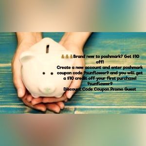 💰💰💰Brand new to poshmark? Get $10 off! Save deal